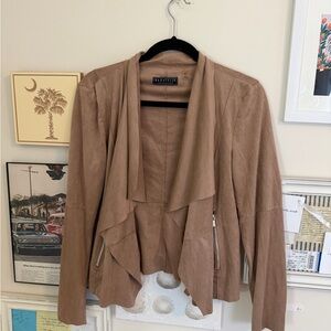 Bagatelle Brown Drape Front Jacket